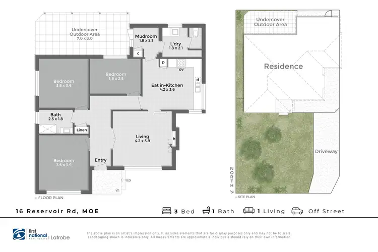Floorplan of Homely house listing, 16 Reservoir Road, Moe VIC 3825