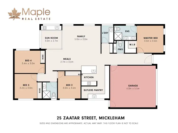 Floorplan of Homely house listing, 25 Zaatar Street, Mickleham VIC 3064
