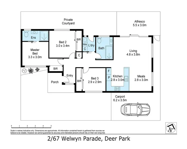 Floorplan of Homely unit listing, 2/67 Welwyn Parade, Deer Park VIC 3023