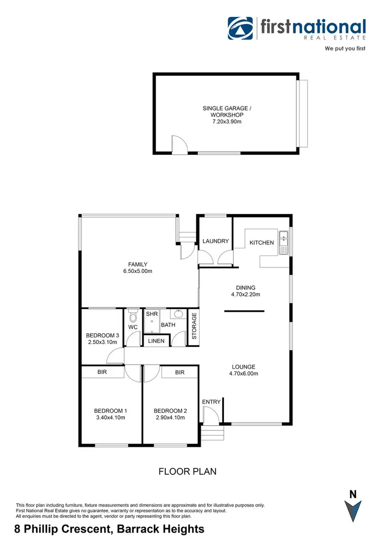 Floorplan of Homely house listing, 8 Phillip Crescent, Barrack Heights NSW 2528