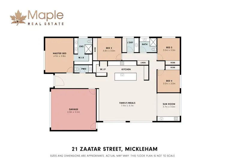 Floorplan of Homely house listing, 21 Zaatar Street, Mickleham VIC 3064