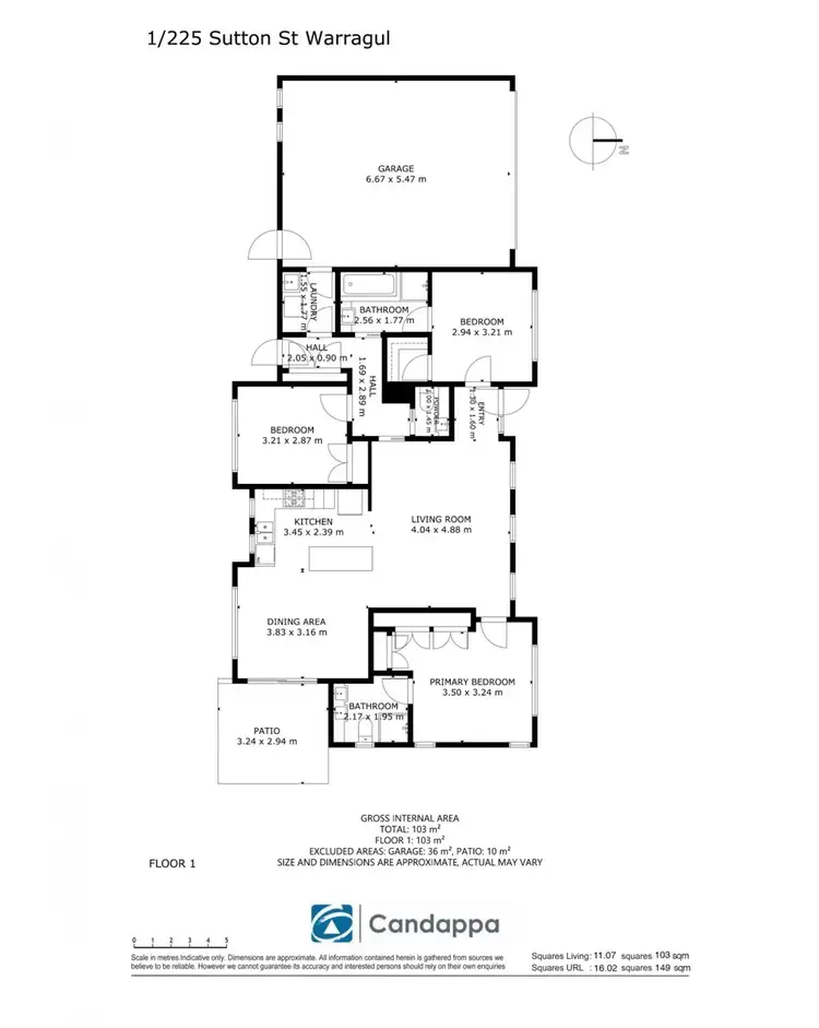 Floorplan of Homely house listing, 1/225 SUTTON STREET, Warragul VIC 3820