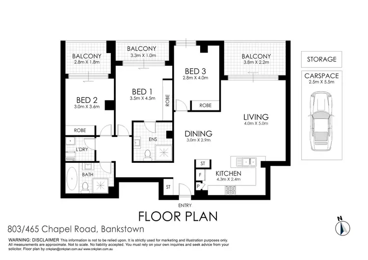 Floorplan of Homely apartment listing, 803/465 Chapel Road, Bankstown NSW 2200