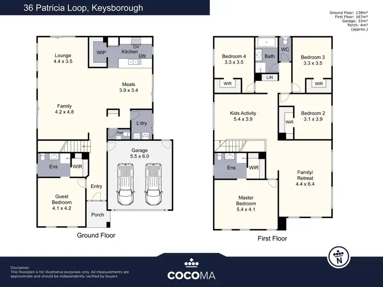 Floorplan of Homely house listing, 36 Patricia Loop, Keysborough VIC 3173