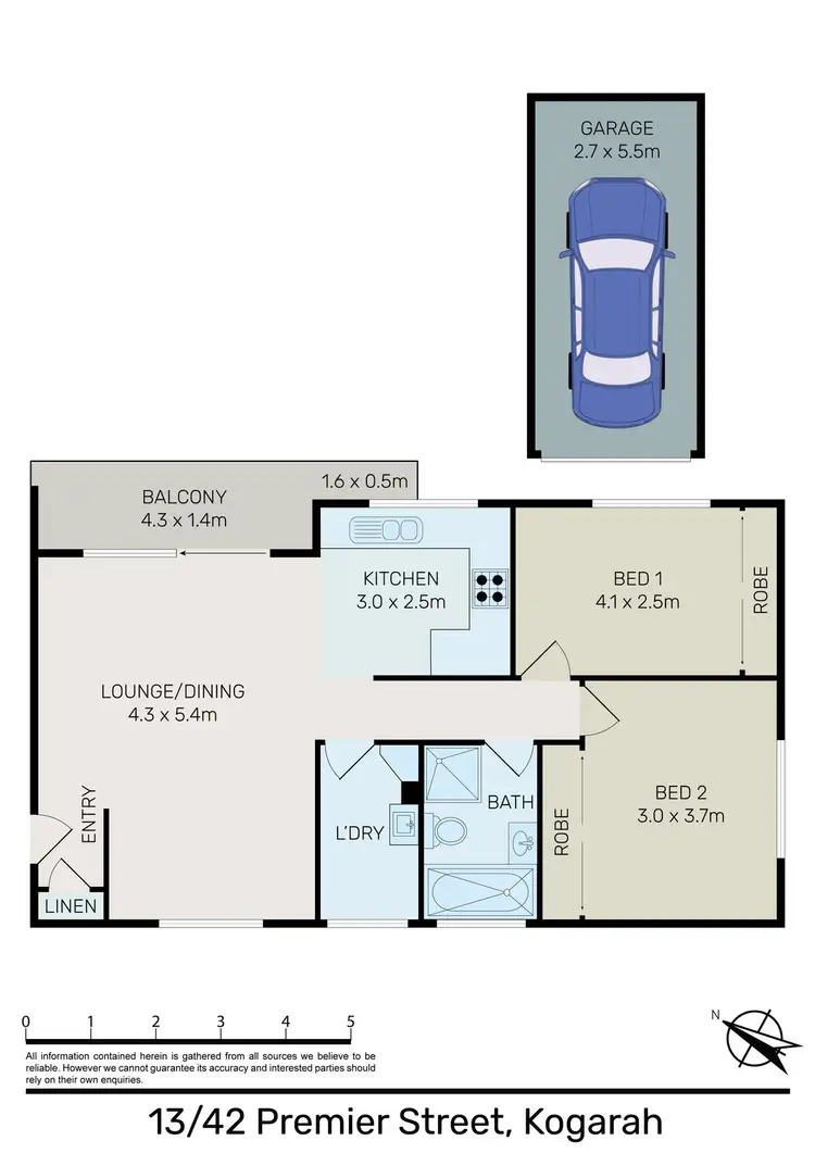 Floorplan of Homely apartment listing, 13/42 Premier Street, Kogarah NSW 2217