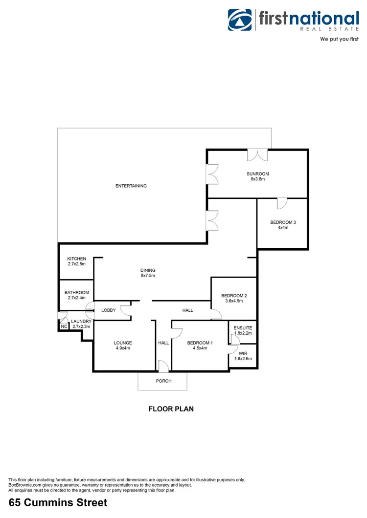 Floorplan of Homely house listing, 65 Cummins Street, Broken Hill NSW 2880