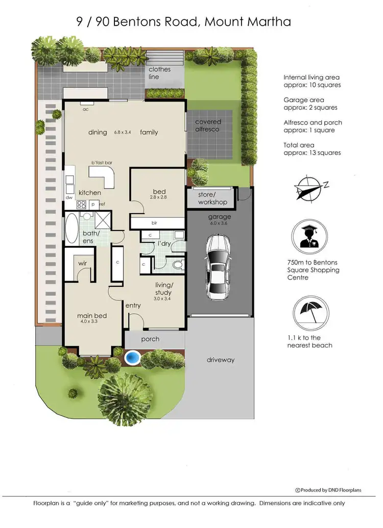 Floorplan of Homely unit listing, 9/90 Bentons Road, Mount Martha VIC 3934