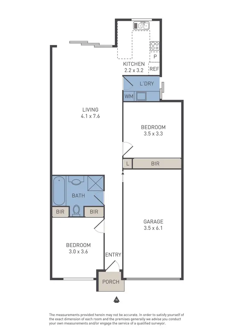 Floorplan of Homely unit listing, 2/8 York Street, Albion VIC 3020