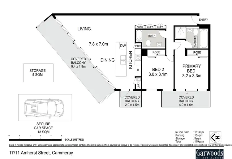 Floorplan of Homely apartment listing, 17/11 Amherst Street, Cammeray NSW 2062