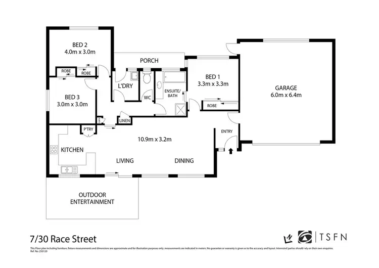 Floorplan of Homely townhouse listing, 7/30-32 Race Street, Flora Hill VIC 3550