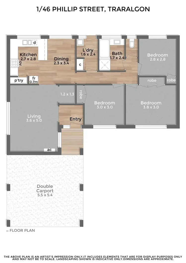 Floorplan of Homely house listing, 1/46 Phillip Street, Traralgon VIC 3844
