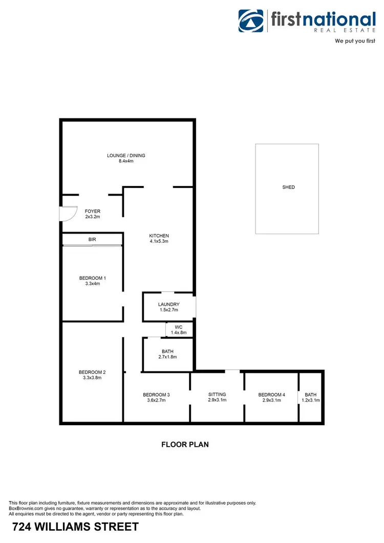 Floorplan of Homely house listing, 724 Williams Street, Broken Hill NSW 2880