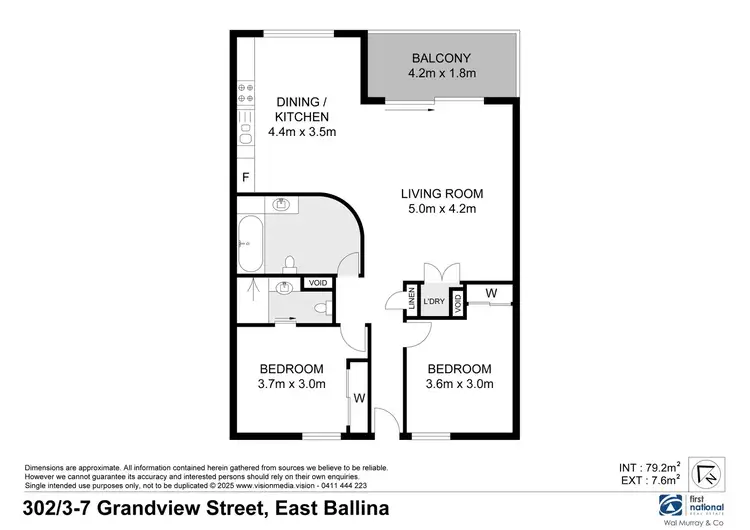 Floorplan of Homely unit listing, 302/3-7 Grandview Street, East Ballina NSW 2478