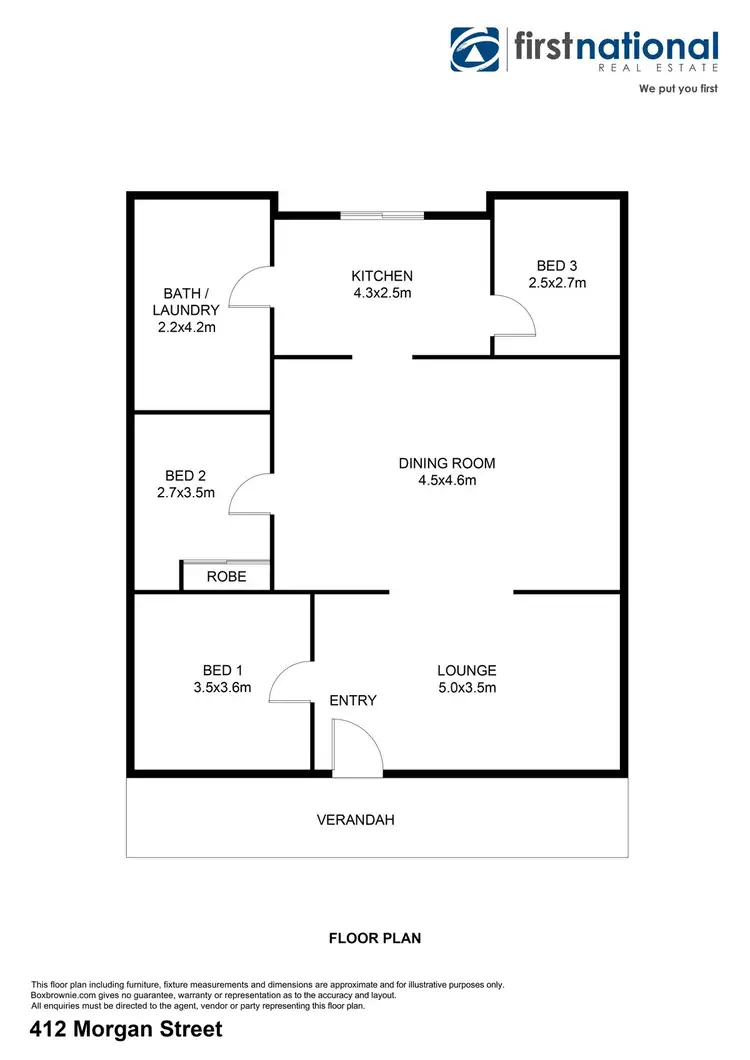 Floorplan of Homely house listing, 412 Morgan Street, Broken Hill NSW 2880