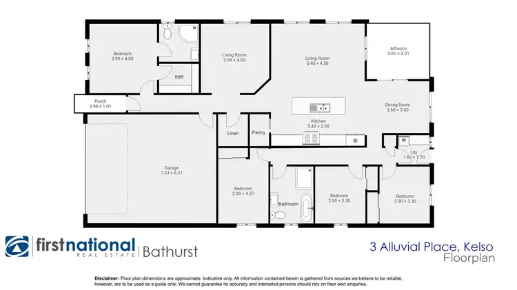 Floorplan of Homely house listing, 3 Alluvial Place, Kelso NSW 2795