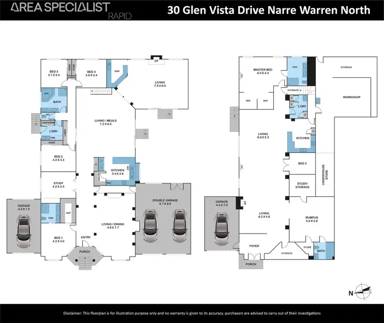 Floorplan of Homely house listing, 30 Glen Vista Drive, Narre Warren North VIC 3804