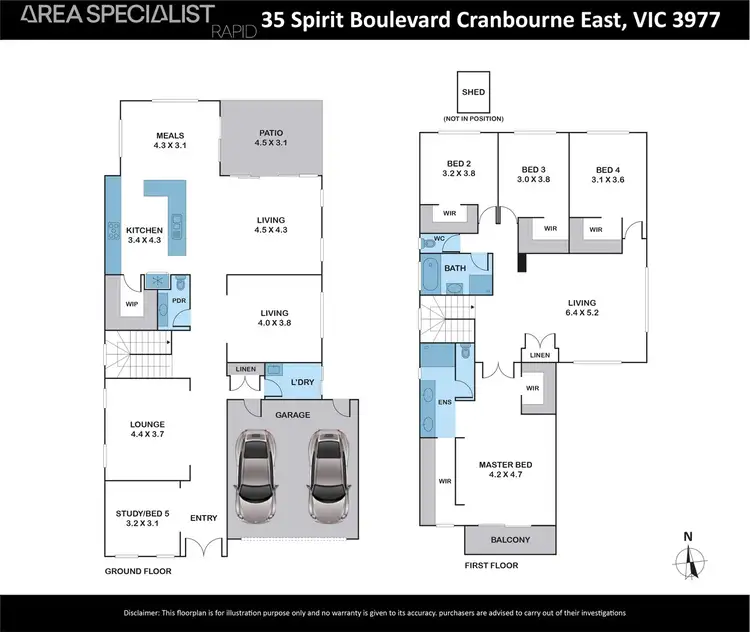 Floorplan of Homely house listing, 35 Spirit Boulevard, Cranbourne East VIC 3977