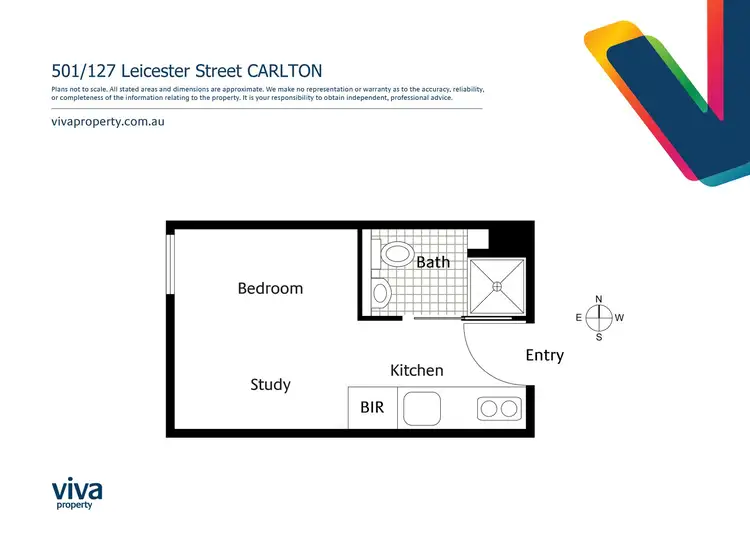 Floorplan of Homely apartment listing, 501/127-133 Leicester Street, Carlton VIC 3053