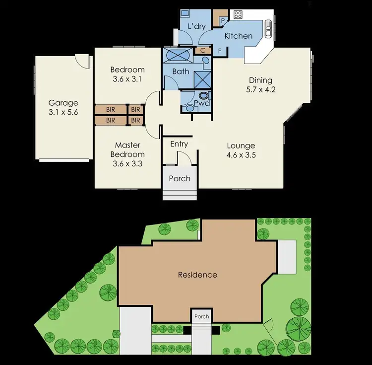 Floorplan of Homely unit listing, 1 Sara Road, Scoresby VIC 3179