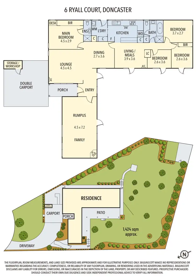 Floorplan of Homely house listing, 6 Ryall Court, Doncaster VIC 3108