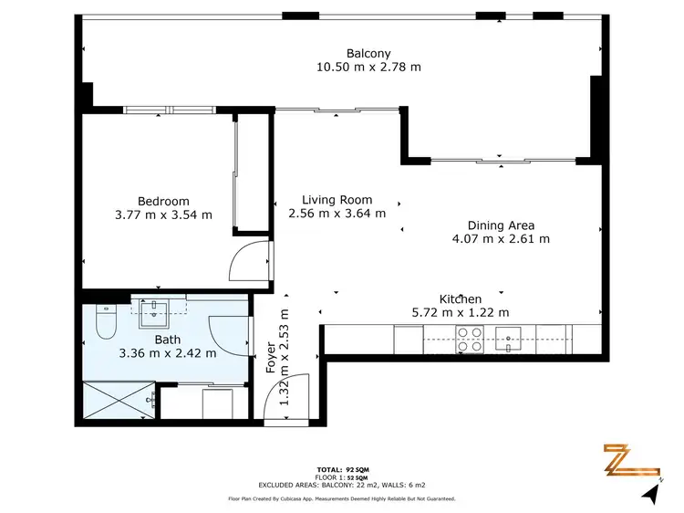 Floorplan of Homely apartment listing, Unit 21/1 Freshwater Parade, Claremont WA 6010