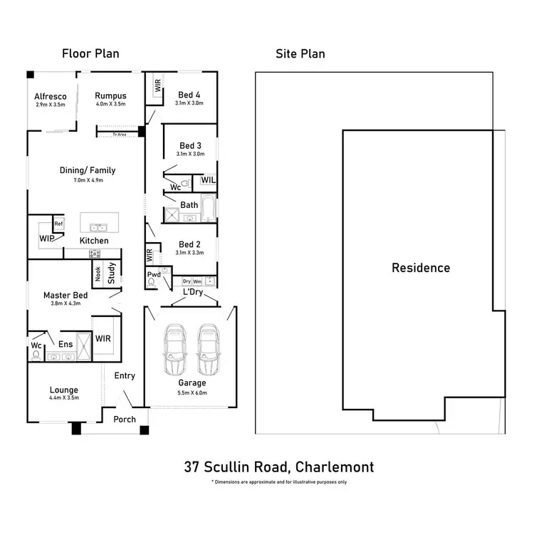 Floorplan of Homely house listing, 37 Scullin Road, Charlemont VIC 3217