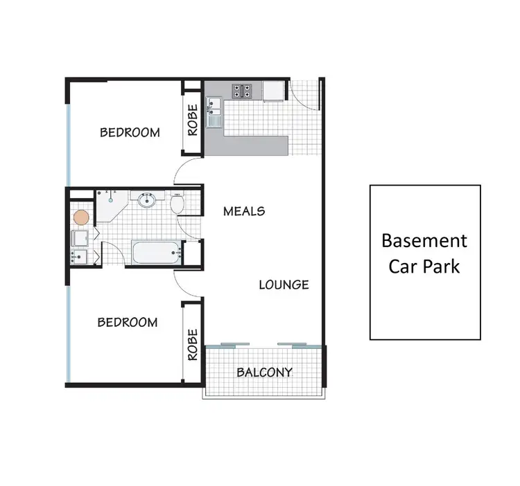 Floorplan of Homely apartment listing, 506/341 Ascot Vale Rd, Moonee Ponds VIC 3039