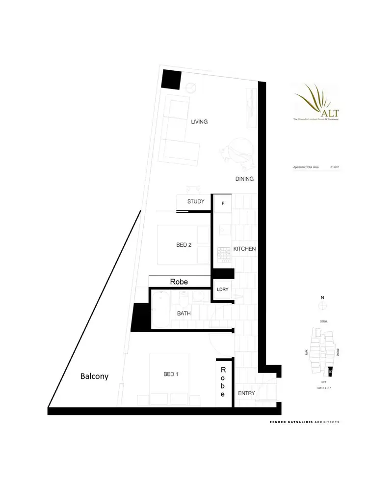 Floorplan of Homely apartment listing, 860/18 Mt Alexander Road, Travancore VIC 3032