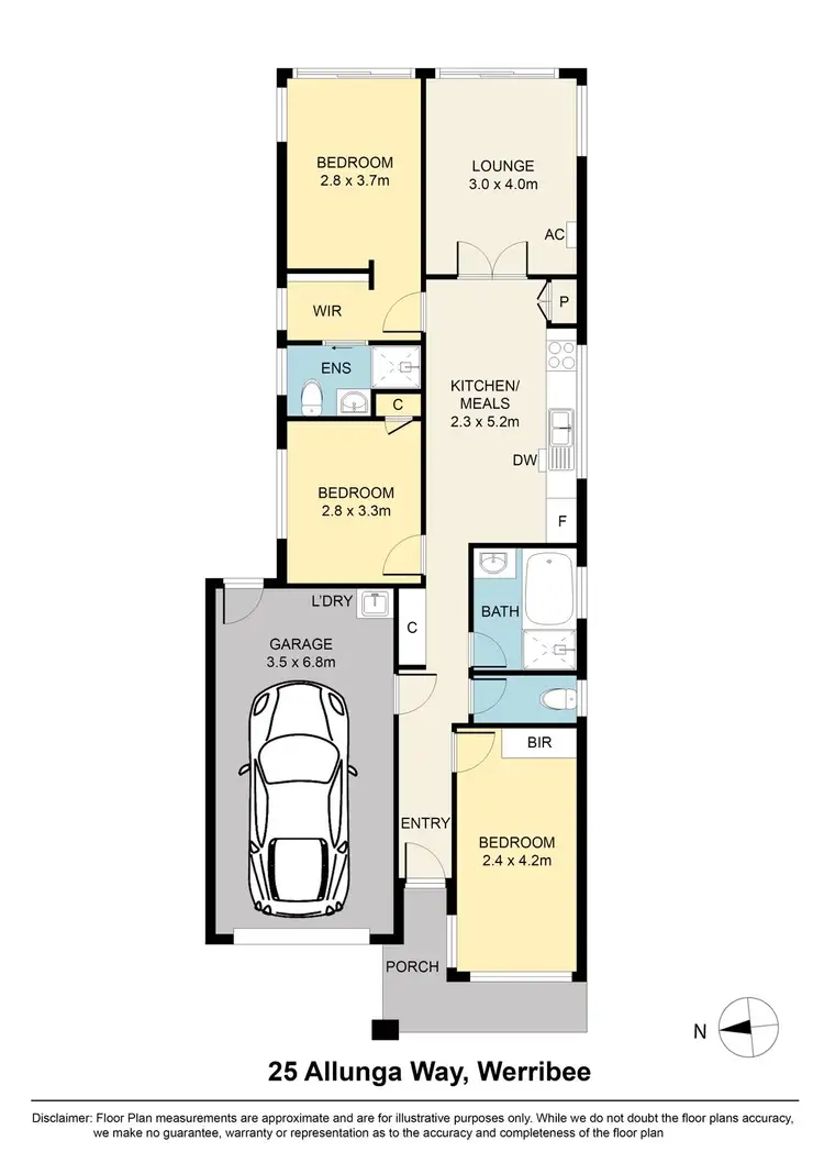 Floorplan of Homely house listing, 25 ALLUNGA WAY, Werribee VIC 3030
