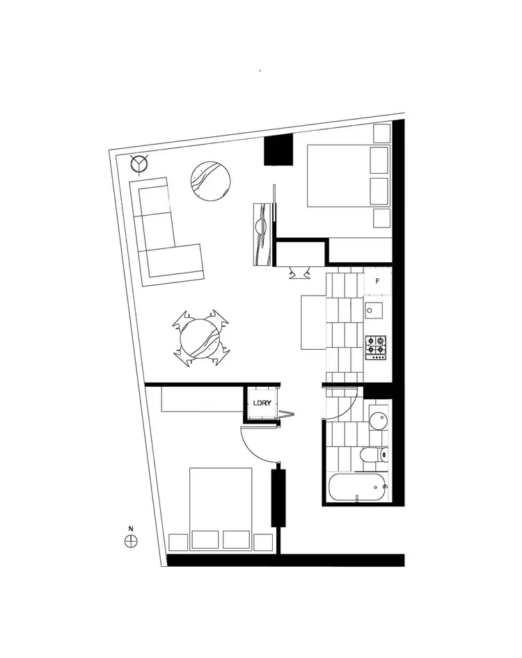 Floorplan of Homely apartment listing, 1202/18 Mt Alexander Road, Travancore VIC 3032