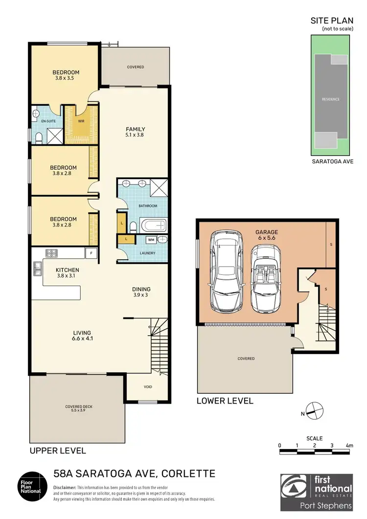 Floorplan of Homely semi-detached listing, 58A Saratoga Avenue, Corlette NSW 2315
