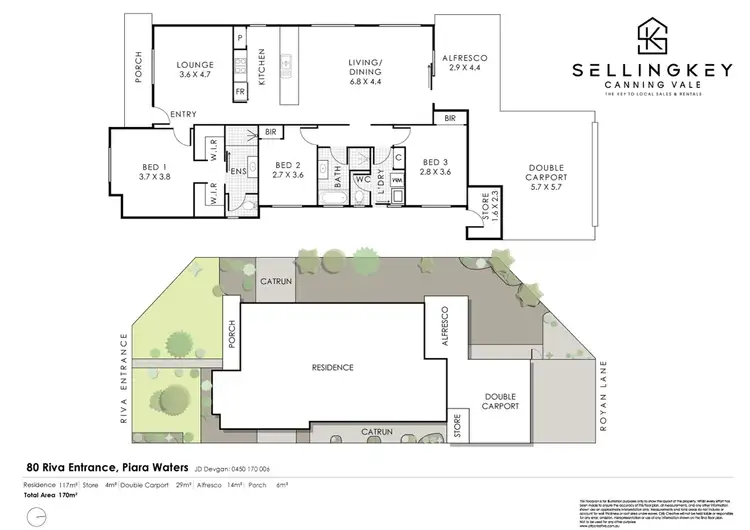 Floorplan of Homely house listing, 80 Riva Entrance, Piara Waters WA 6112