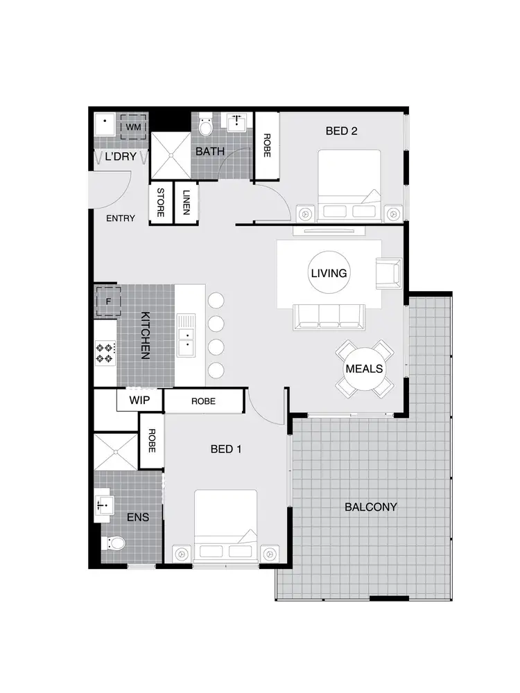 Floorplan of Homely apartment listing, 127/230 Flemington Road, Harrison ACT 2914
