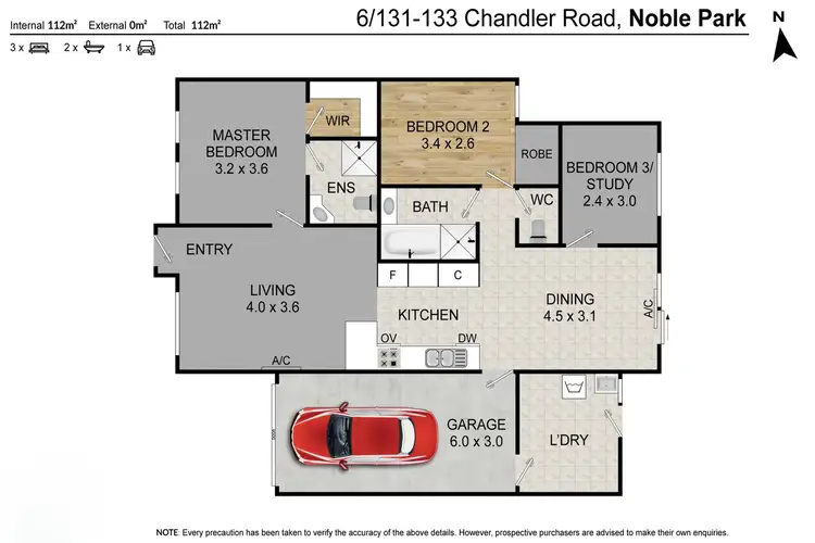 Floorplan of Homely unit listing, 6/131-133 Chandler Road, Noble Park VIC 3174
