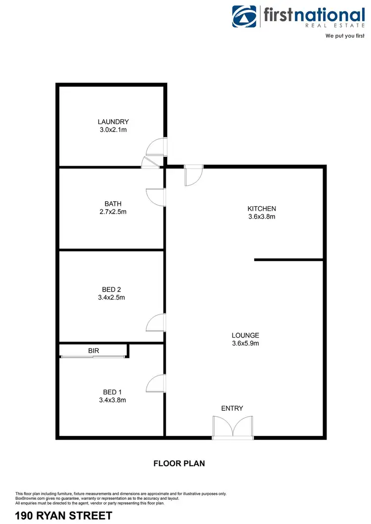 Floorplan of Homely house listing, 190 Ryan Street, Broken Hill NSW 2880