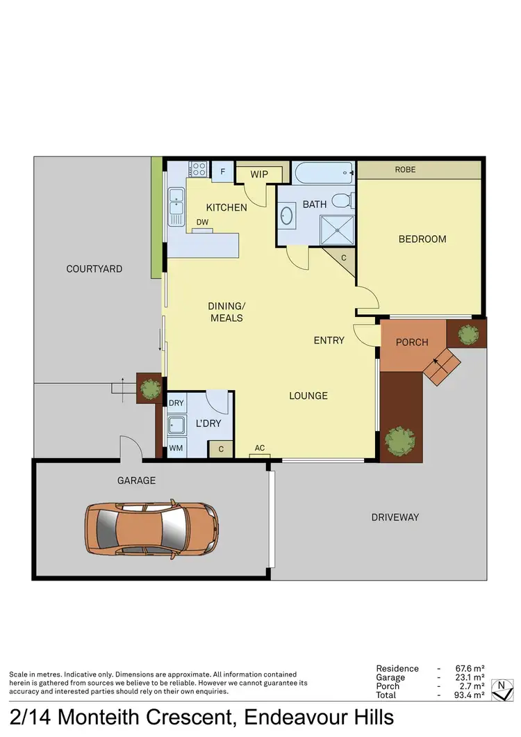 Floorplan of Homely house listing, 2/14 Monteith Crescent, Endeavour Hills VIC 3802