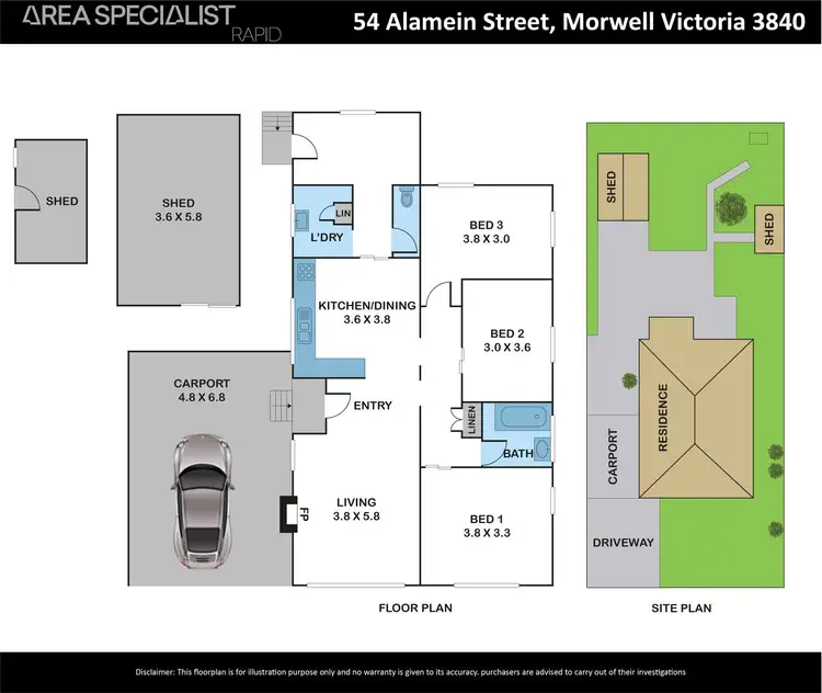 Floorplan of Homely house listing, 54 Alamein Street, Morwell VIC 3840