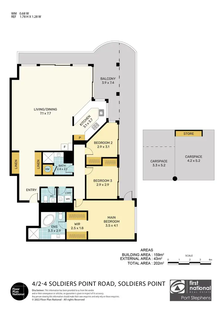Floorplan of Homely apartment listing, 4/2-4 Soldiers Point Road, Soldiers Point NSW 2317