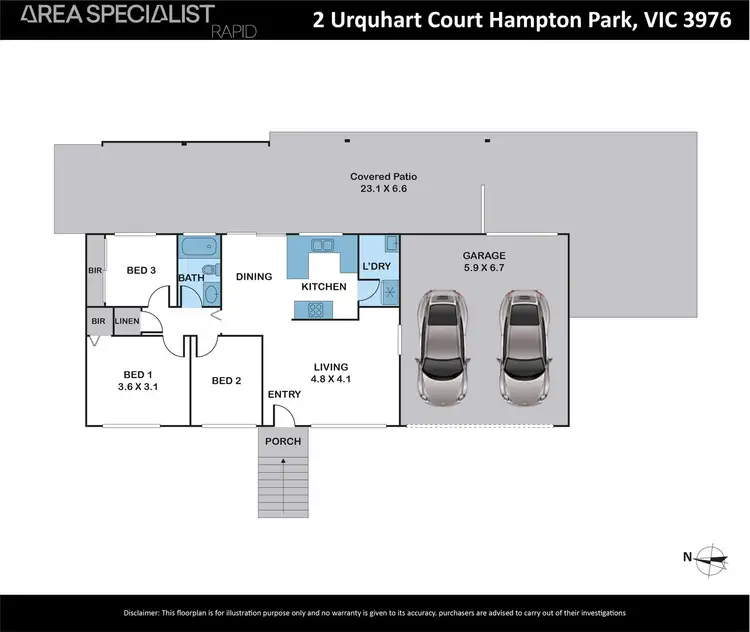 Floorplan of Homely house listing, 2 Urquhart Court, Hampton Park VIC 3976