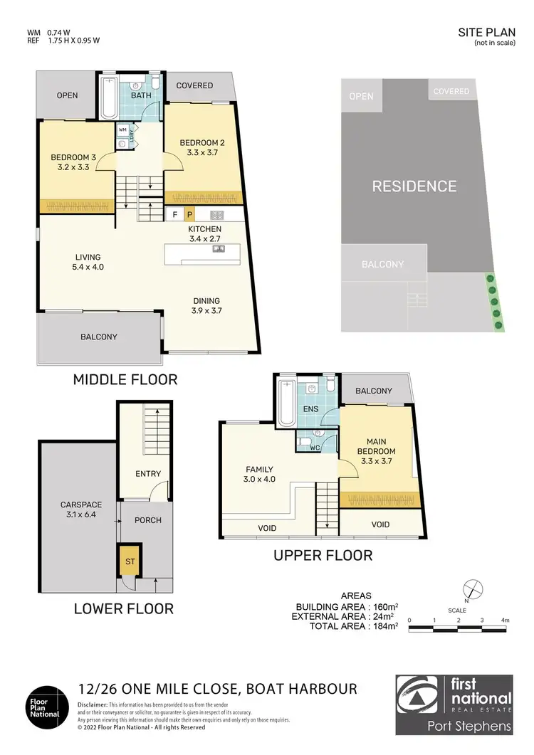 Floorplan of Homely townhouse listing, 12/26 One Mile Close, Boat Harbour NSW 2316