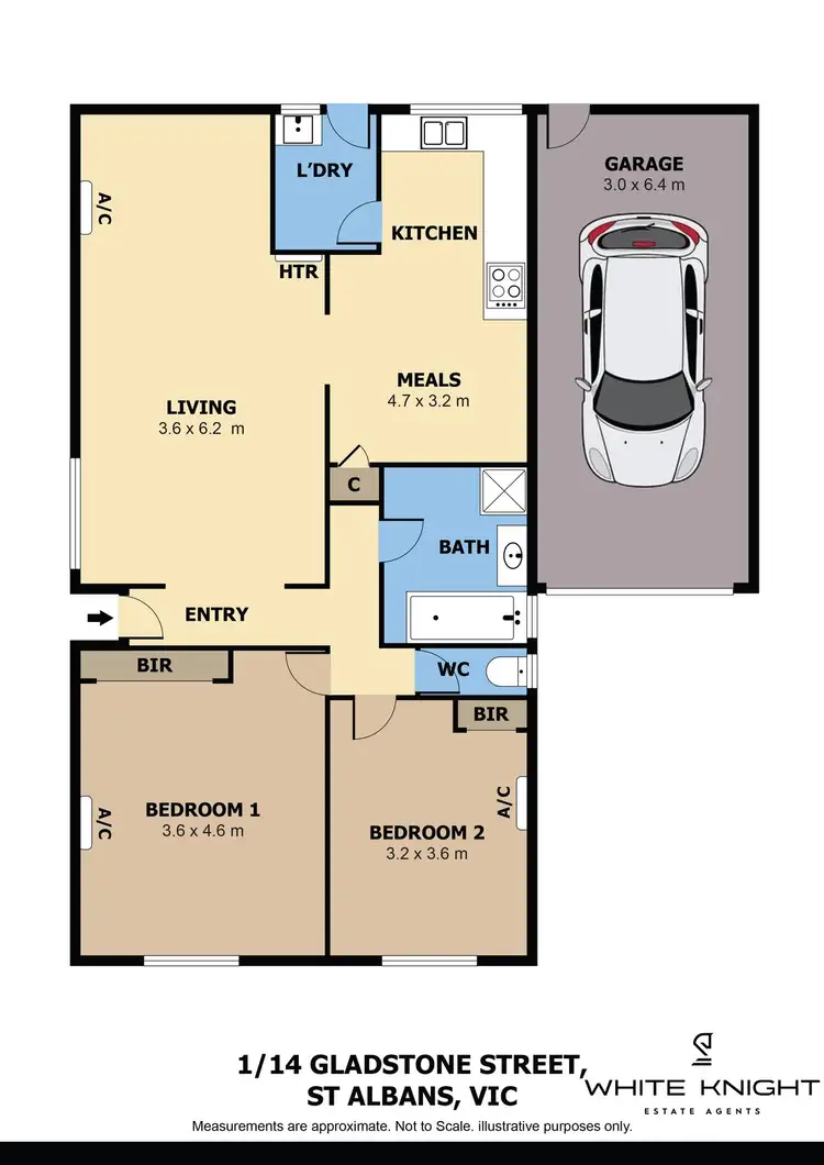 Floorplan of Homely unit listing, 1/14 Gladstone Street, St Albans VIC 3021
