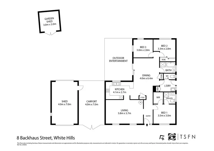 Floorplan of Homely house listing, 8 Backhaus Street, White Hills VIC 3550