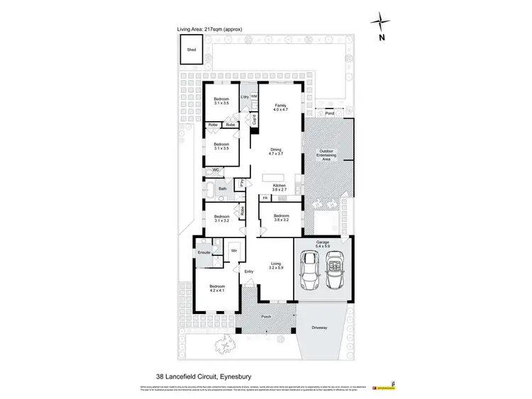 Floorplan of Homely house listing, 38 Lancefield Circuit, Eynesbury VIC 3338