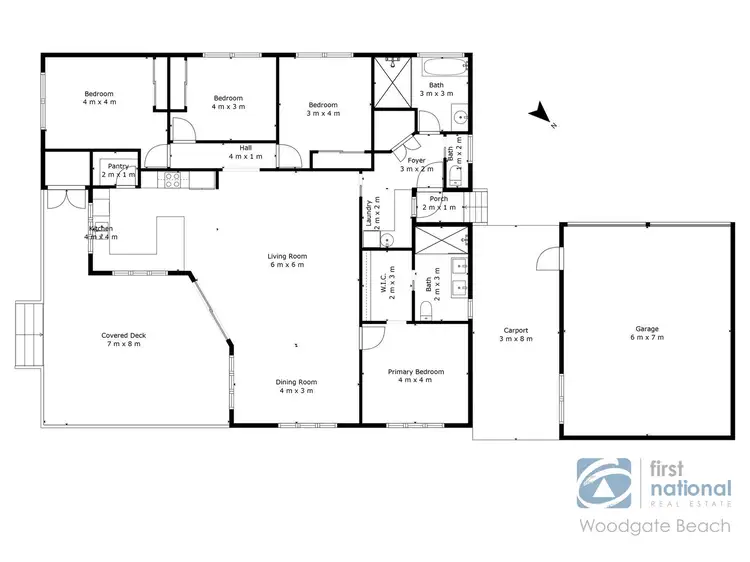 Floorplan of Homely house listing, 13 Fifth Avenue, Woodgate QLD 4660