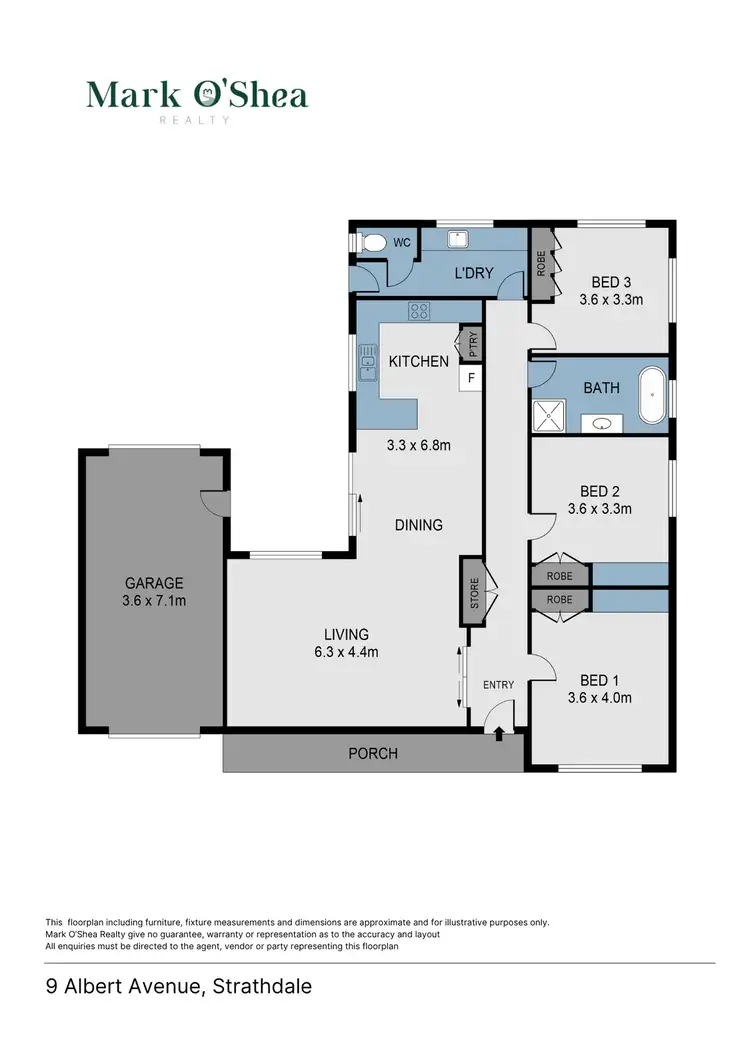 Floorplan of Homely house listing, 9 Albert Avenue, Strathdale VIC 3550