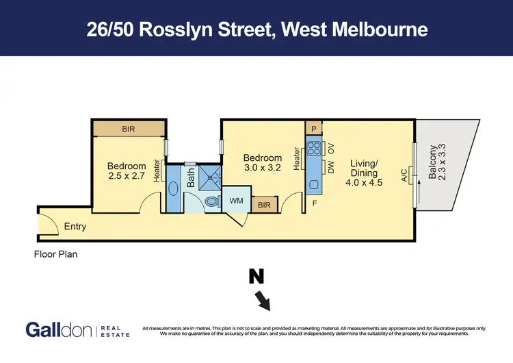 Floorplan of Homely apartment listing, 26/50 Rosslyn Street, West Melbourne VIC 3003