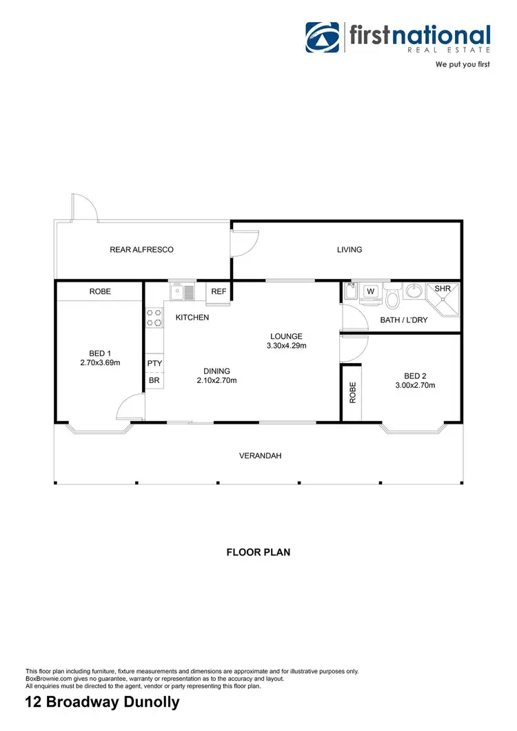 Floorplan of Homely house listing, 12 Broadway, Dunolly VIC 3472