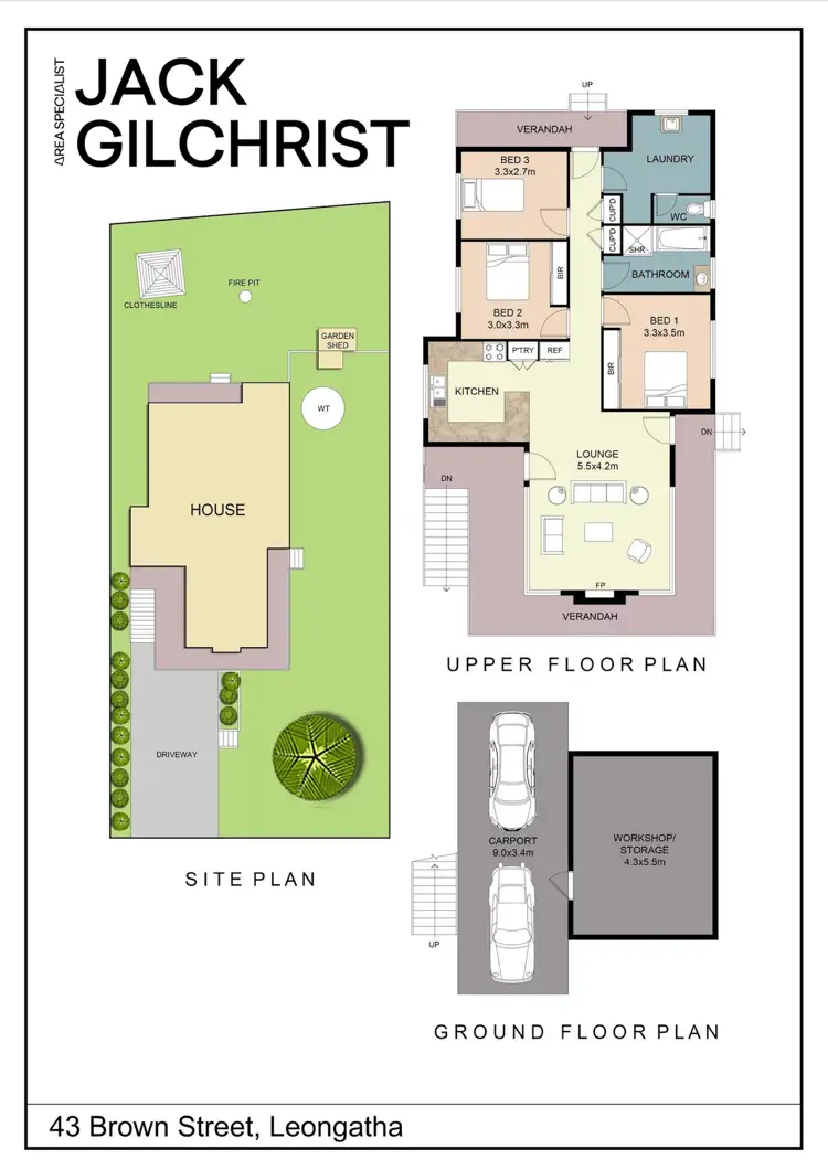 Floorplan of Homely house listing, 43 Brown Street, Leongatha VIC 3953