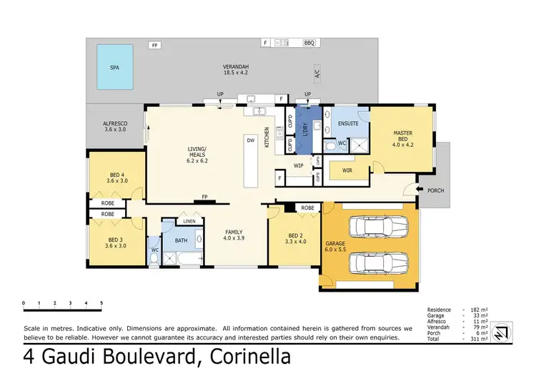 Floorplan of Homely house listing, 4 Gaudi Boulevard, Corinella VIC 3984