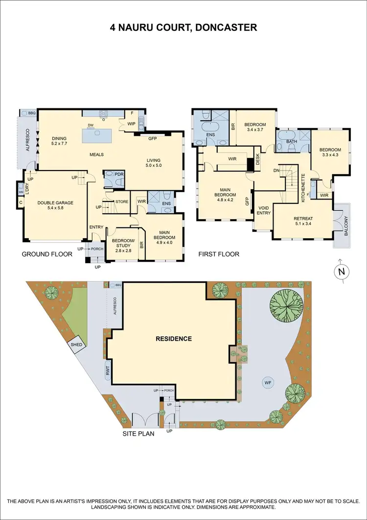 Floorplan of Homely house listing, 4 Nauru Court, Doncaster VIC 3108